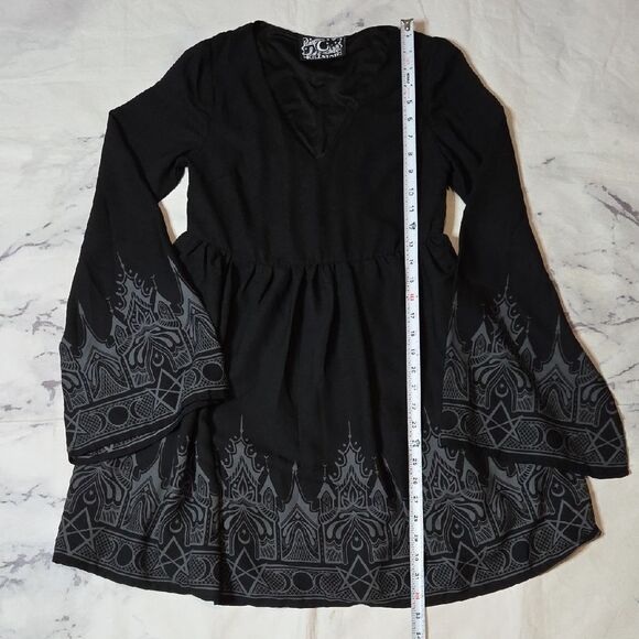 Killstar Duchess Mourning Black Mini Dress - Picture 5 of 7